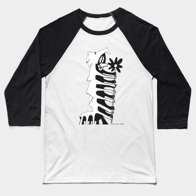 The Curious Character Baseball T-Shirt by dennye